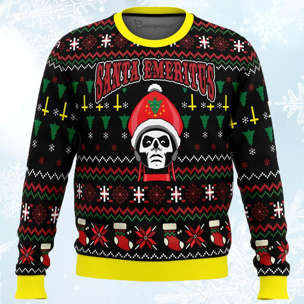 Santa Emeritus Papa Emeritus Ugly Christmas Sweater For Men & Women Christmas Gift Sweater BH495 - WeCustomit