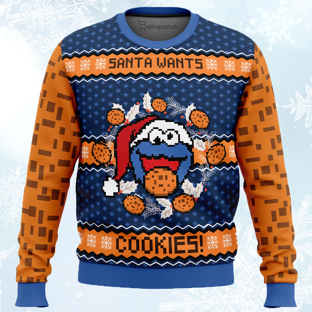 Santa wants cookies! Ugly Christmas Sweater For Men & Women Christmas Gift Sweater PT466 - WeCustomit