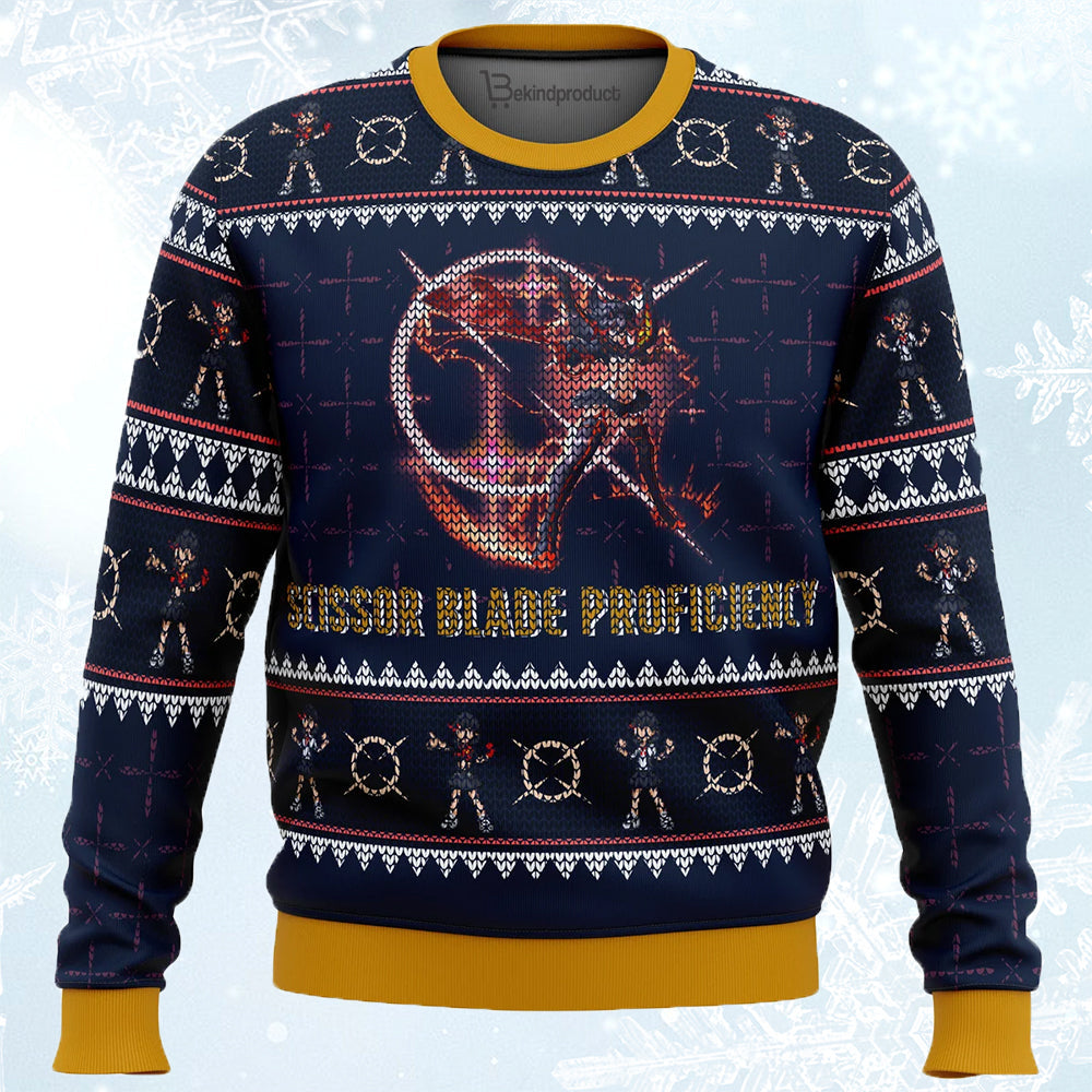 Scissor Blade Proficiency Matoi Ryuuko Kill la Kill Ugly Christmas Sweater For Men & Women Christmas Gift Sweater PT580 - WeCustomit