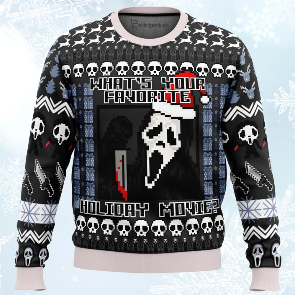 Scream Holiday Ugly Christmas Sweater For Men & Women Christmas Gift Sweater BH088 - WeCustomit