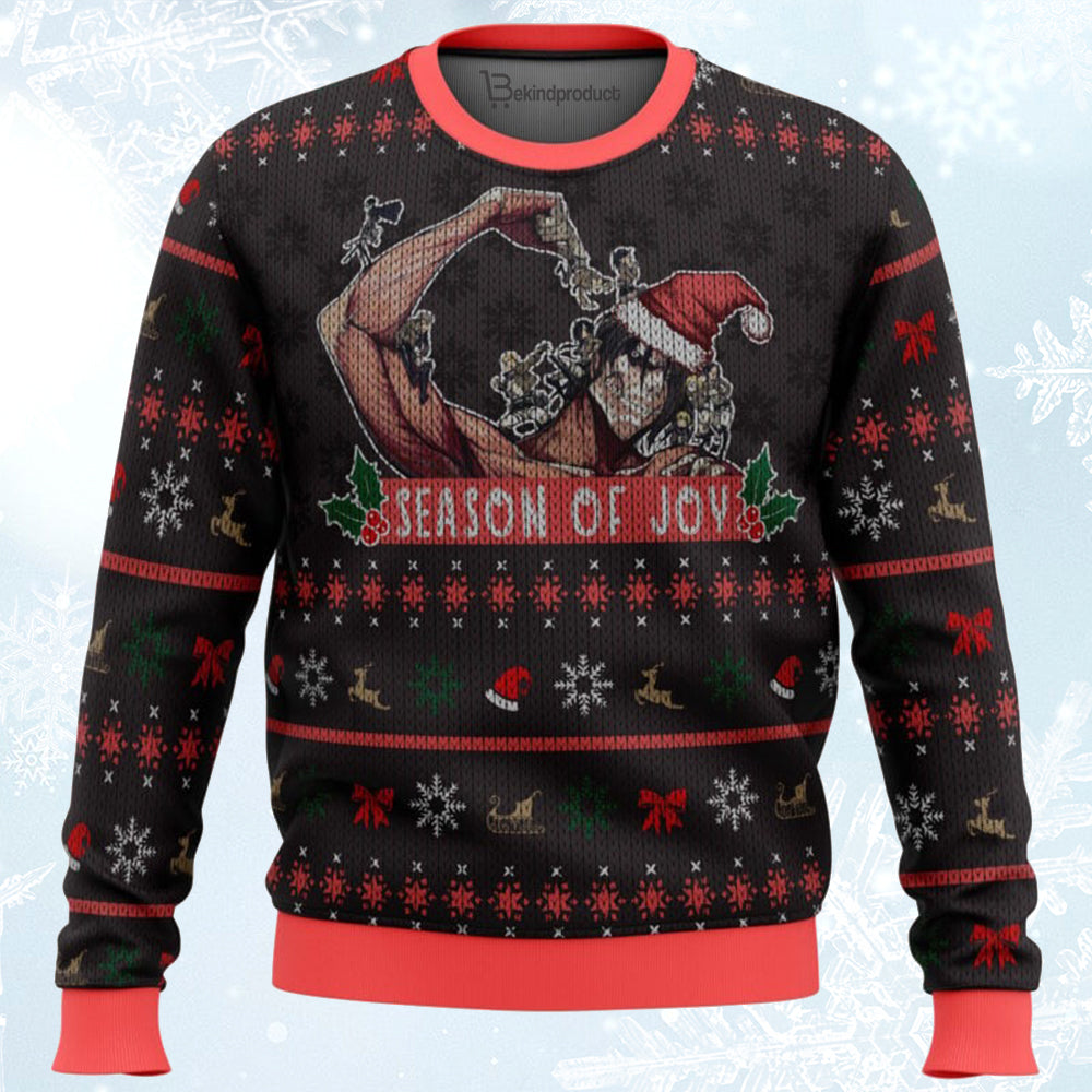 Season of Joy Attack on Titan Ugly Christmas Sweater For Men & Women Christmas Gift Sweater BH254 - WeCustomit