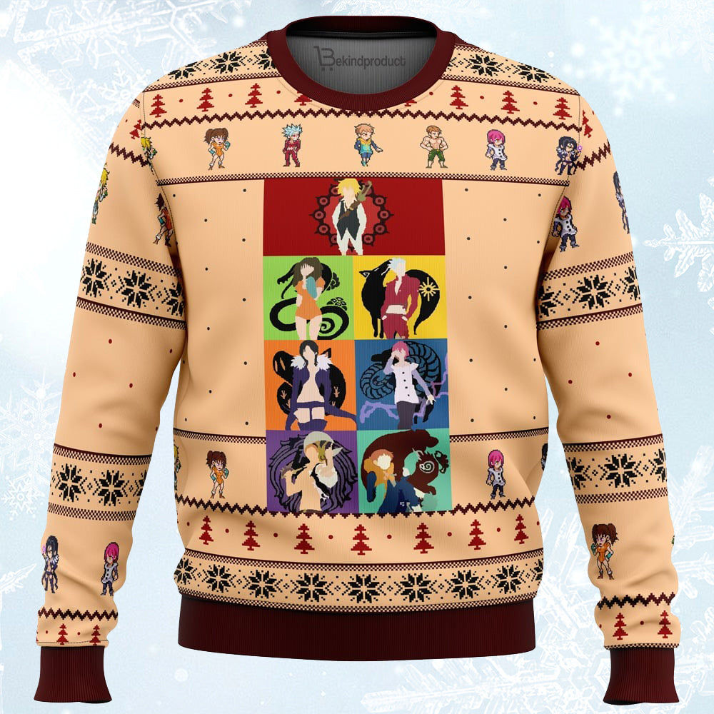Seven D.eadly Sins Ugly Christmas Sweater For Men & Women Christmas Gift Sweater PT736 - WeCustomit