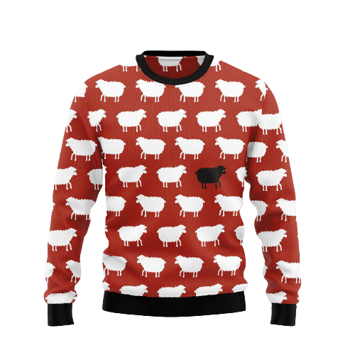Sheep Black And White Ugly Christmas Sweater For Men & Women Christmas Gift Sweater US1455 - WeCustomit