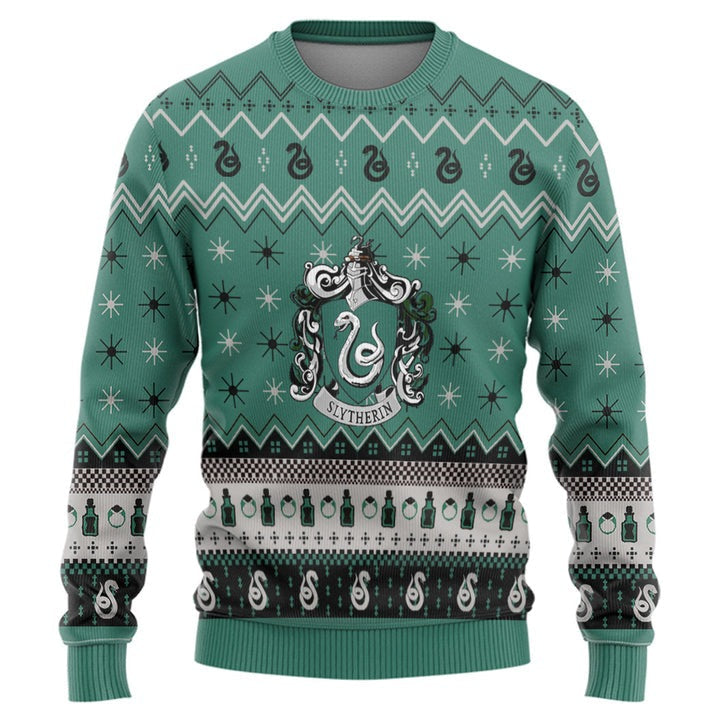 Slytherin Holiday Ugly Christmas Sweater For Men & Women Christmas Gift Sweater US4230 - WeCustomit