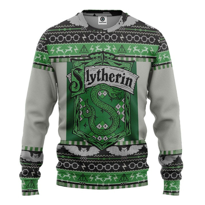 Slytherin Symbol Ugly Christmas Sweater For Men & Women Christmas Gift Sweater US4233 - WeCustomit