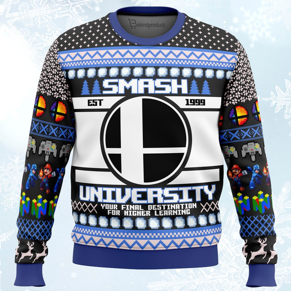 Smash University Ugly Christmas Sweater For Men & Women Christmas Gift Sweater PT430 - WeCustomit
