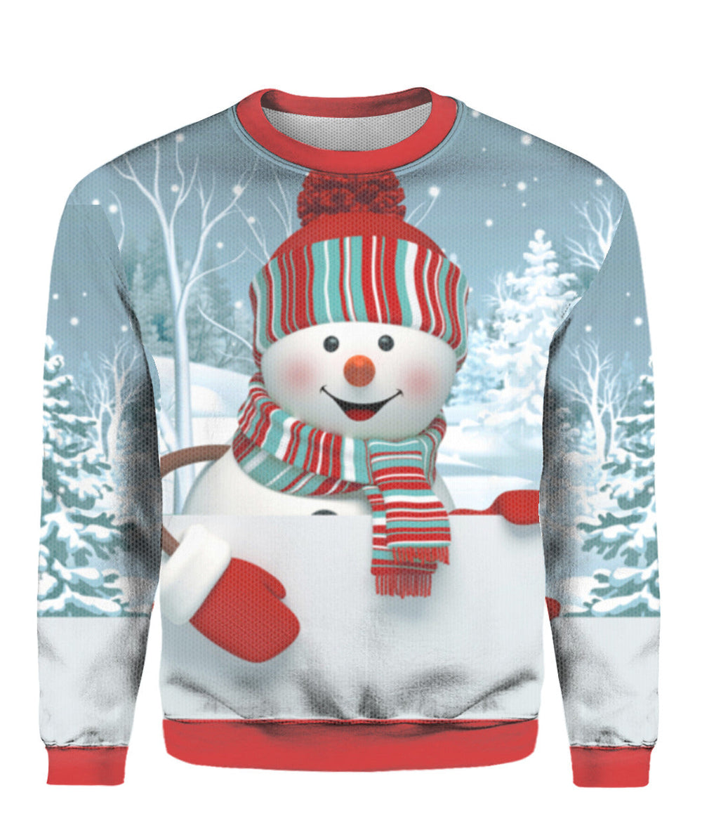 Snowman Christmas Ugly Christmas Sweater For Men & Women Christmas Gift Sweater US1270 - WeCustomit
