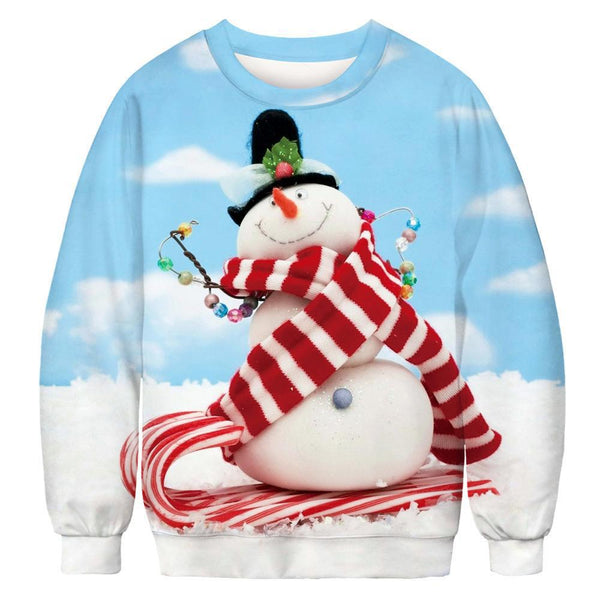 Snowman Christmas Holiday Ugly Christmas Sweater For Men & Women Christmas Gift Sweater US1432 - WeCustomit