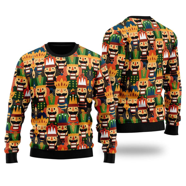 Son Of A Nutcracker Pattern Ugly Christmas Sweater For Men & Women Christmas Gift Sweater US2046 - WeCustomit