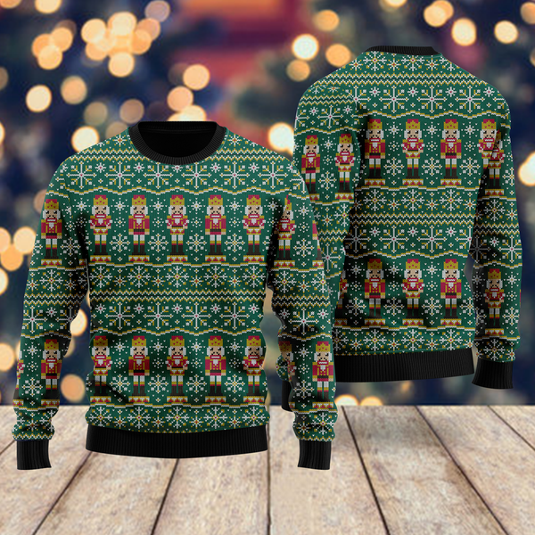 Son Of Nutcracker Snowflakes Pattern Ugly Christmas Sweater For Men & Women Christmas Gift Sweater US2211 - WeCustomit