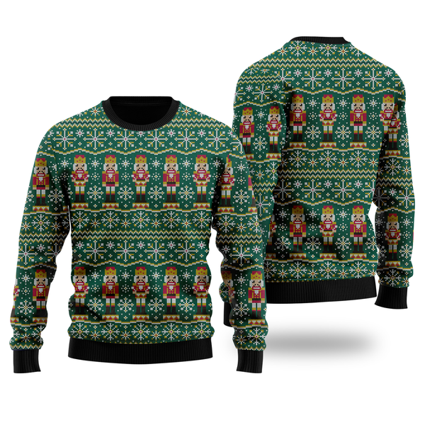 Son Of Nutcracker Snowflakes Pattern Ugly Christmas Sweater For Men & Women Christmas Gift Sweater US2211 - WeCustomit