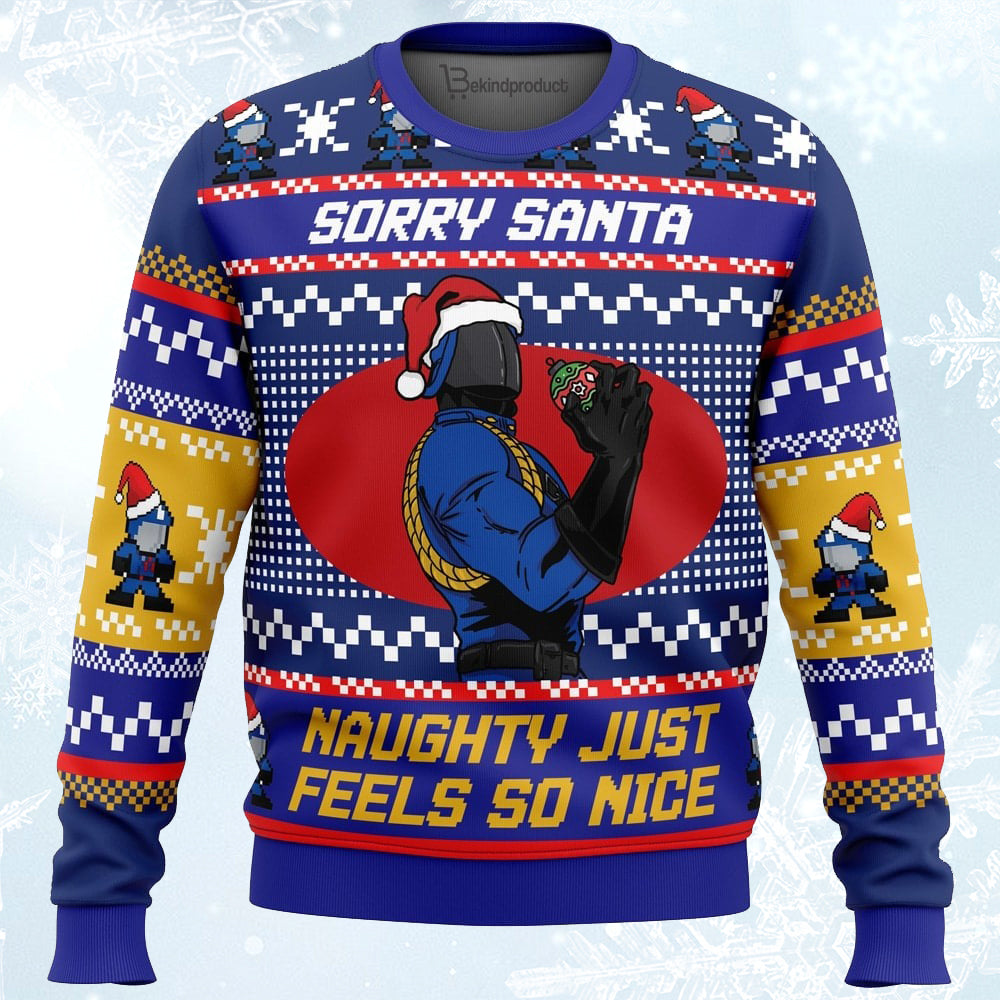 Sorry Santa Cobra Commander GI Joe Ugly Christmas Sweater For Men & Women Christmas Gift Sweater PT391 - WeCustomit