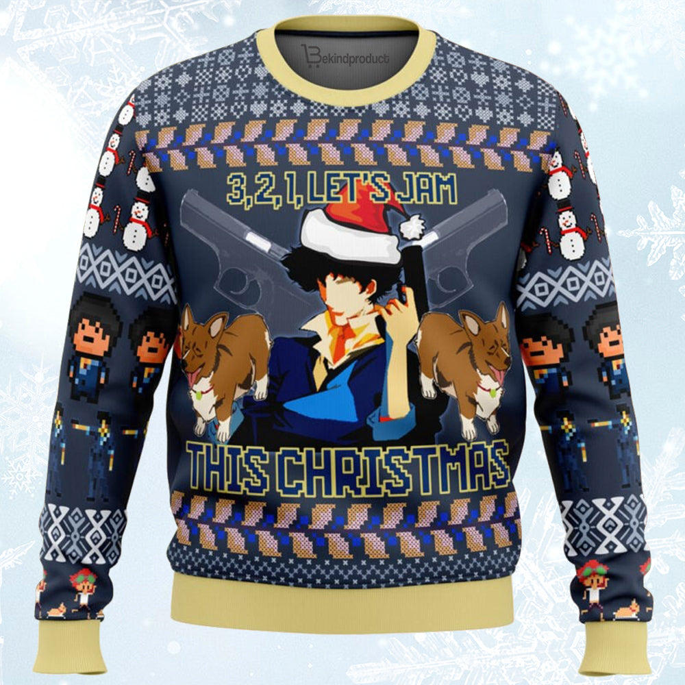 Spike Spiegel Cowboy Bebop Ugly Christmas Sweater For Men & Women Christmas Gift Sweater BH326 - WeCustomit