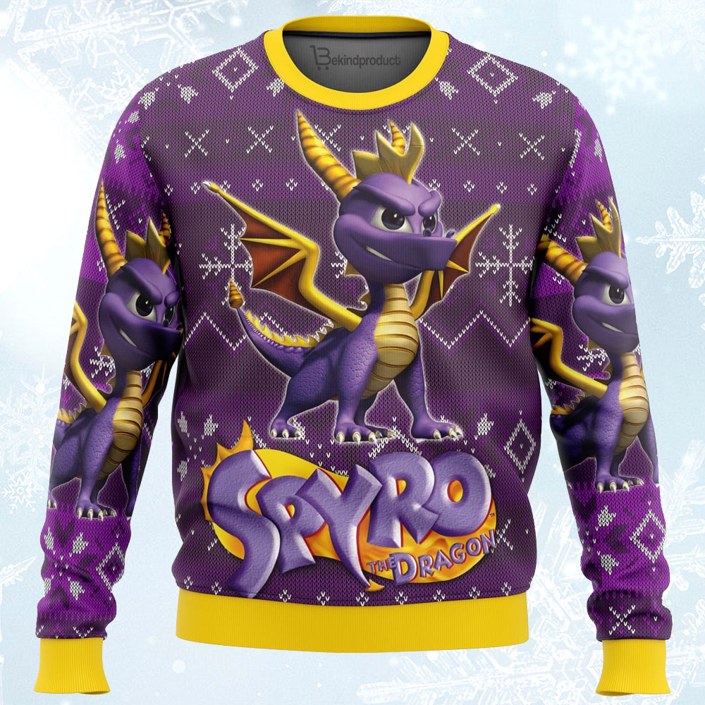 Spyro the Dragon Ugly Christmas Sweater For Men & Women Christmas Gift Sweater PT248 - WeCustomit