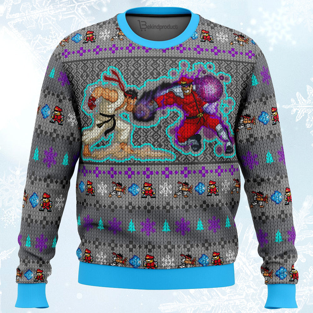 Street Fighter Ugly Christmas Sweater For Men & Women Christmas Gift Sweater PT031 - WeCustomit