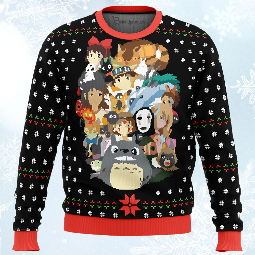 Xmas Main Miyazaki Ugly Christmas Sweater For Men & Women Christmas Gift Sweater PT583 - WeCustomit