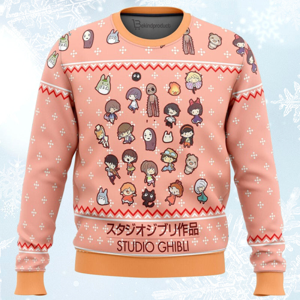 Studio Ghibli Cuties Ugly Christmas Sweater For Men & Women Christmas Gift Sweater BH167 - WeCustomit
