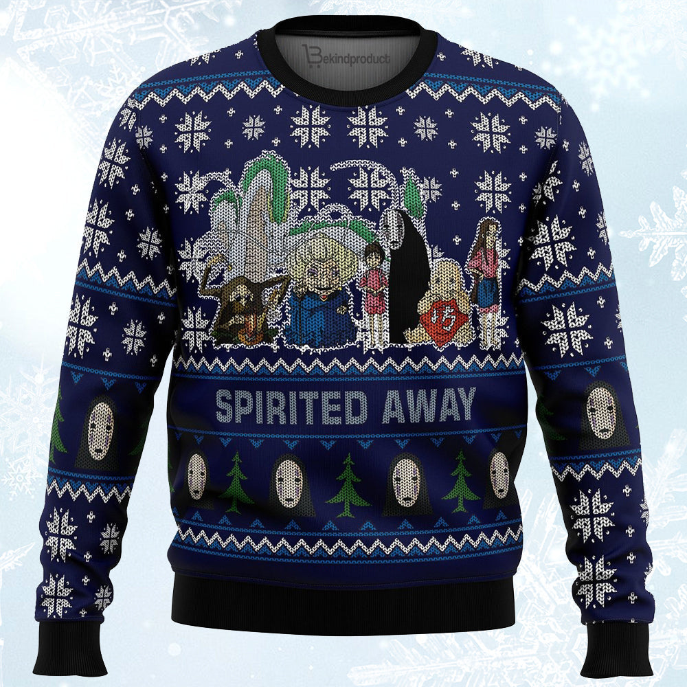 Studio Ghibli Spirited Away Squad Ugly Christmas Sweater For Men & Women Christmas Gift Sweater PT247 - WeCustomit