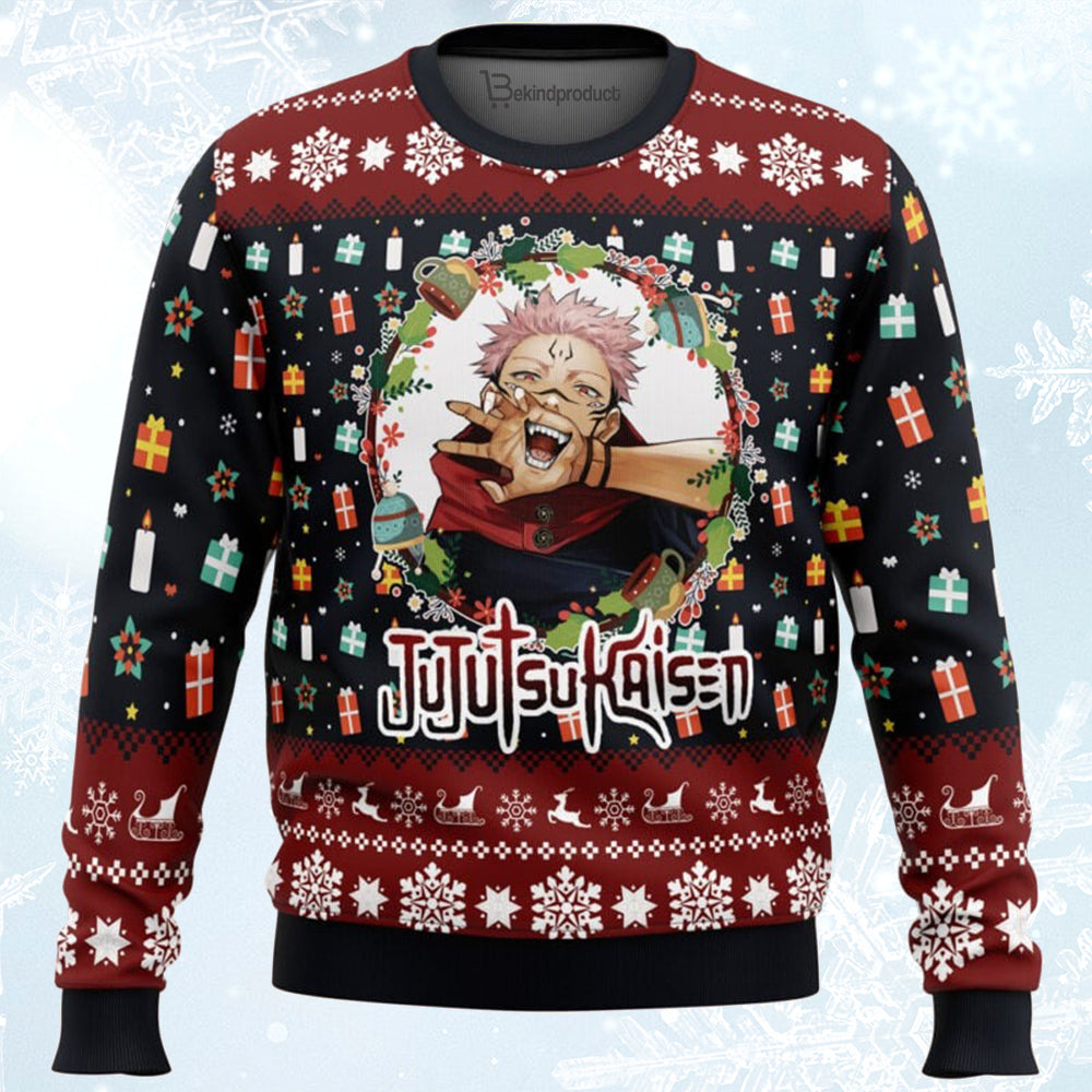 Sukuna Christmas Jujutsu Kaisen Ugly Christmas Sweater For Men & Women Christmas Gift Sweater BH202 - WeCustomit