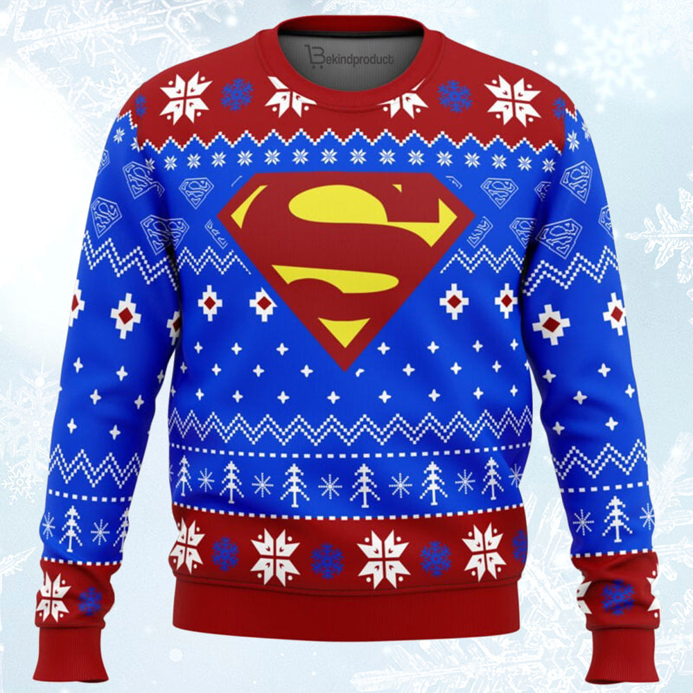 Super Heroes Superman Christmas Ugly Christmas Sweater For Men & Women Christmas Gift Sweater BH166 - WeCustomit