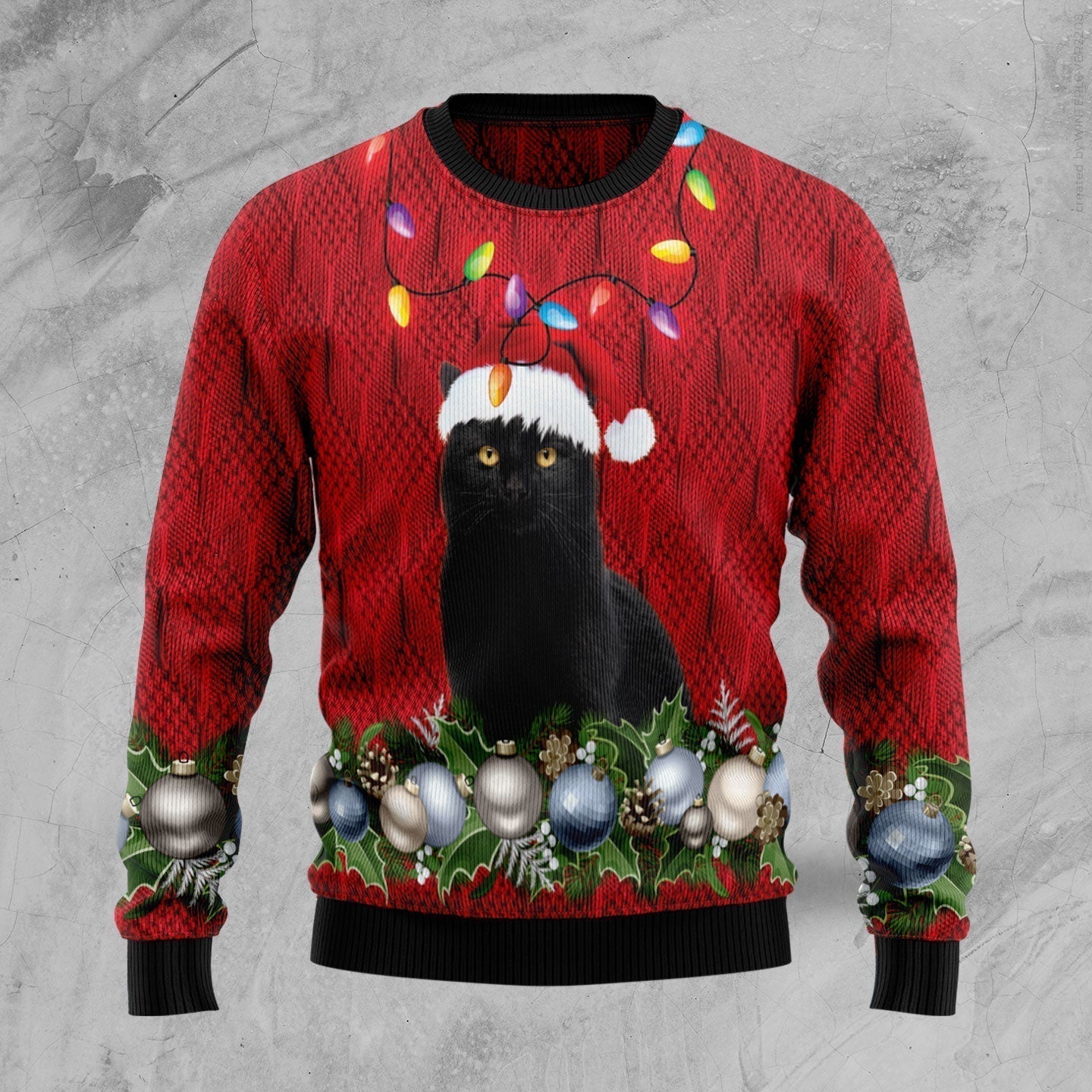 Black Cat Christmas Beauty Ugly Christmas Sweater For Men & Women Christmas Gift Sweater US1854 - WeCustomit