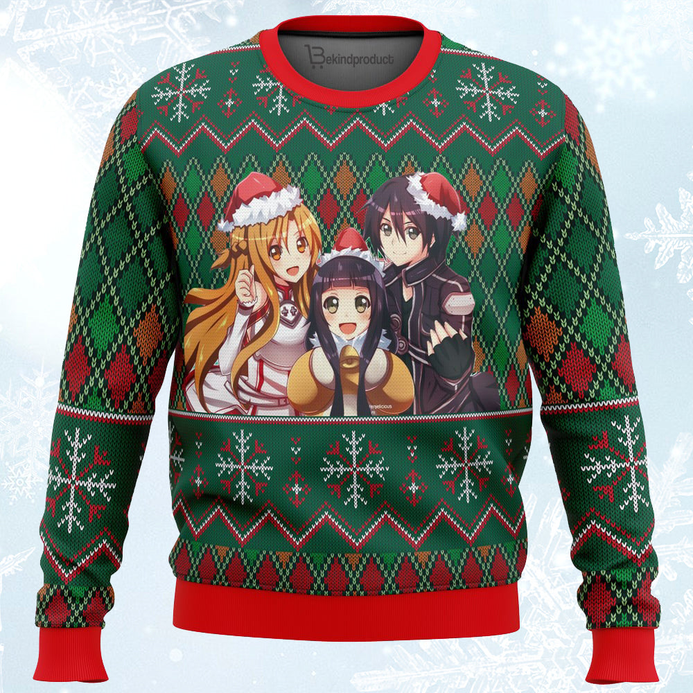 Sword Ugly Christmas Sweater For Men & Women Christmas Gift Sweater PT032 - WeCustomit