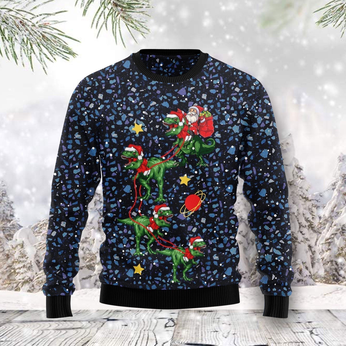 Dinosaur Reindeer Ugly Christmas Sweater For Men & Women Christmas Gift Sweater US1904 - WeCustomit