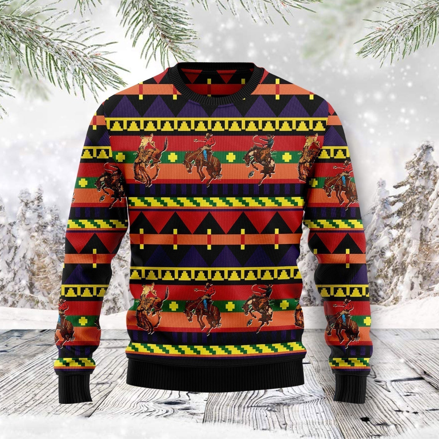 Desert Cowboy Ugly Christmas Sweater For Men & Women Christmas Gift Sweater US3379 - WeCustomit