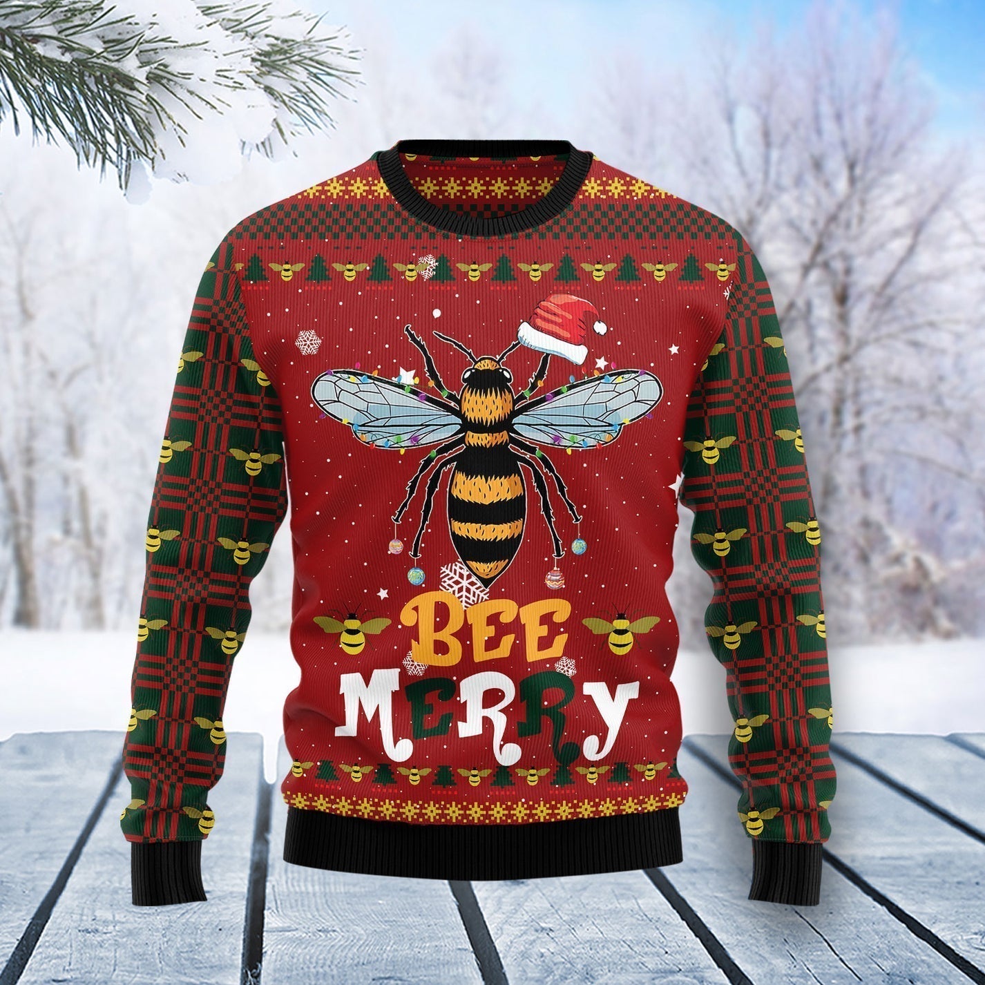 Bee Merry Ugly Christmas Sweater For Men & Women Christmas Gift Sweater US1503 - WeCustomit