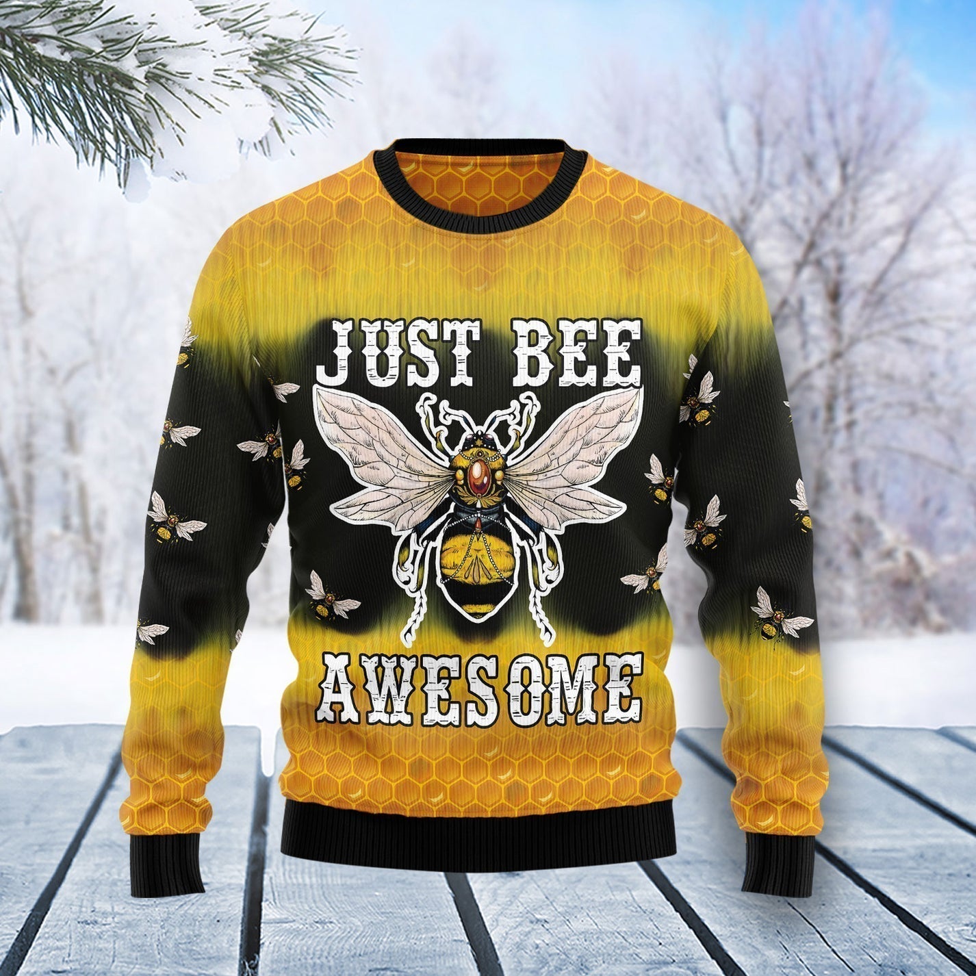 Bee Tie Dye Ugly Christmas Sweater For Men & Women Christmas Gift Sweater US3396 - WeCustomit