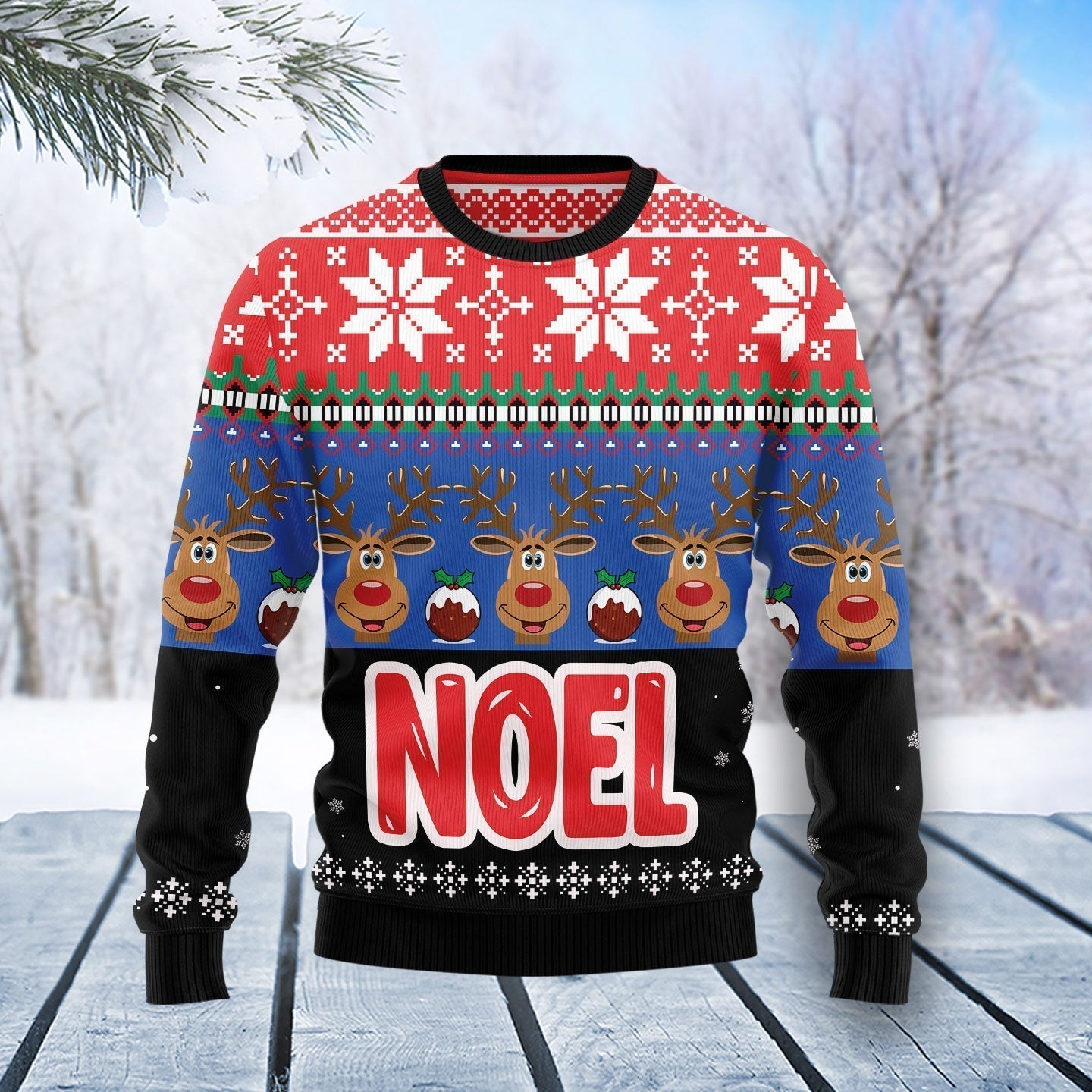 Reindeer Noel Ugly Christmas Sweater For Men & Women Christmas Gift Sweater US1903 - WeCustomit