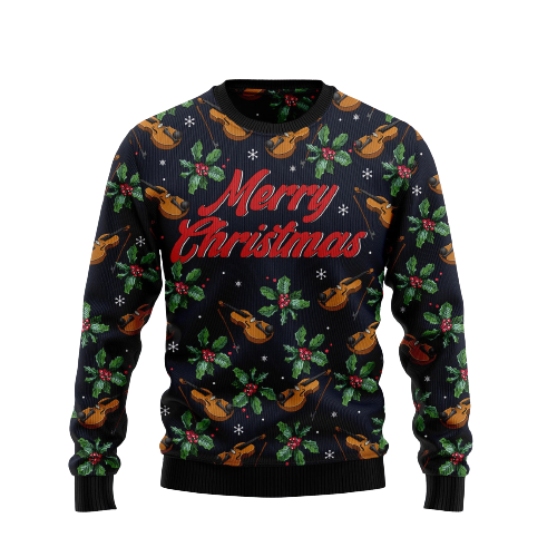 Violin Christmas Ugly Christmas Sweater For Men & Women Christmas Gift Sweater US1520 - WeCustomit