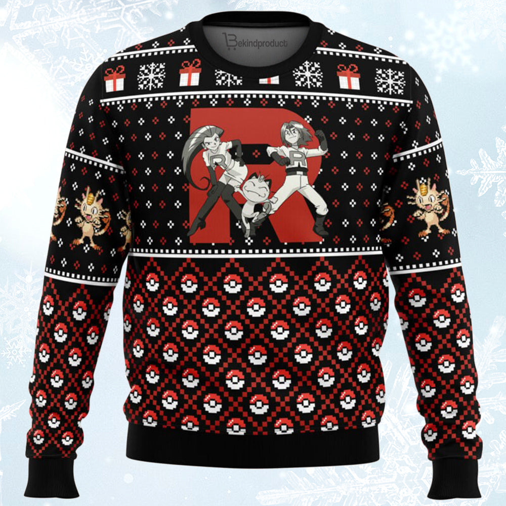 Team Rocket Ugly Christmas Sweater For Men & Women Christmas Gift Sweater BH445 - WeCustomit