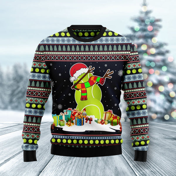 Tennis Snowman Ugly Christmas Sweater For Men & Women Christmas Gift Sweater US1243 - WeCustomit