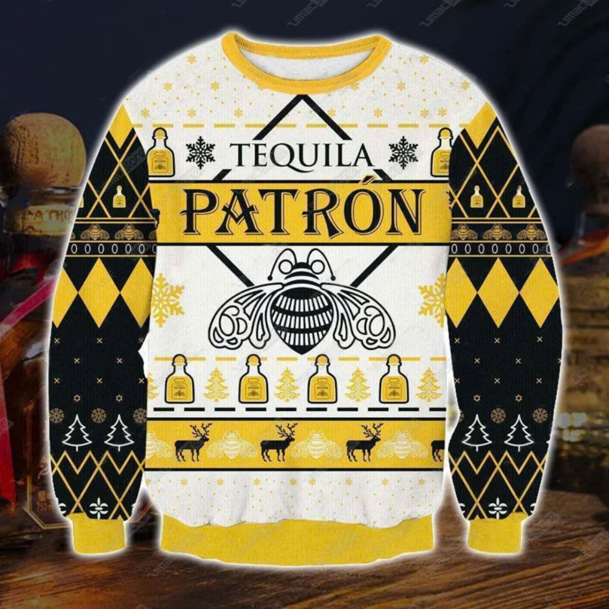 Tequila Patron Christmas Ugly Sweater - WeCustomit