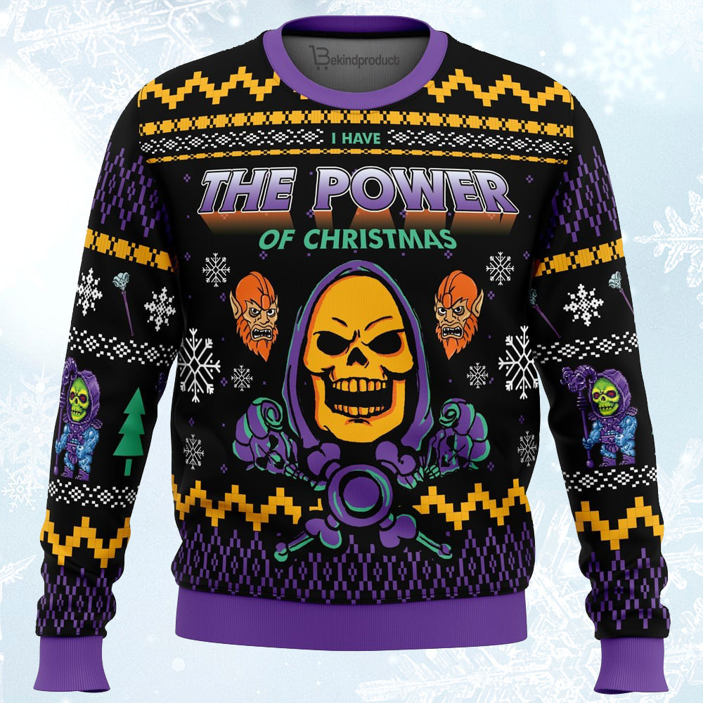 The Evil Power of Christmas He-Man Ugly Christmas Sweater For Men & Women Christmas Gift Sweater PT233 - WeCustomit