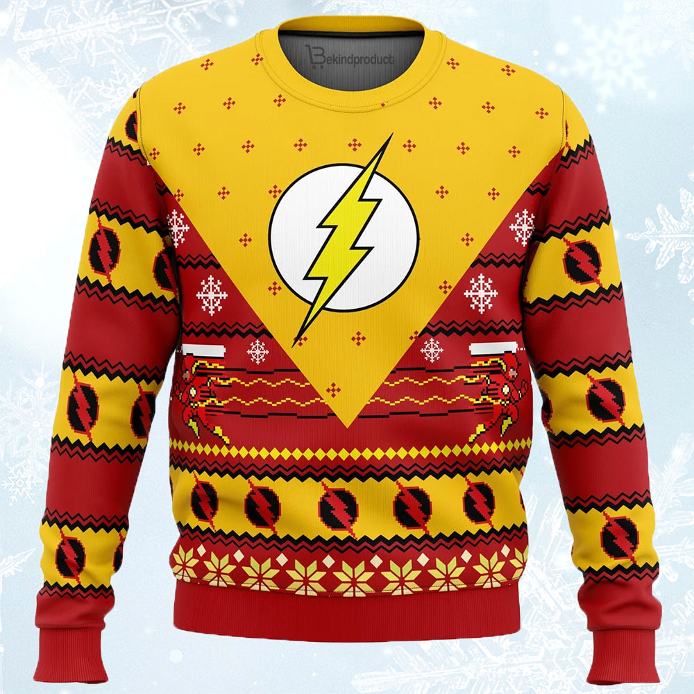 The Flash Ugly Christmas Sweater For Men & Women Christmas Gift Sweater BH486 - WeCustomit
