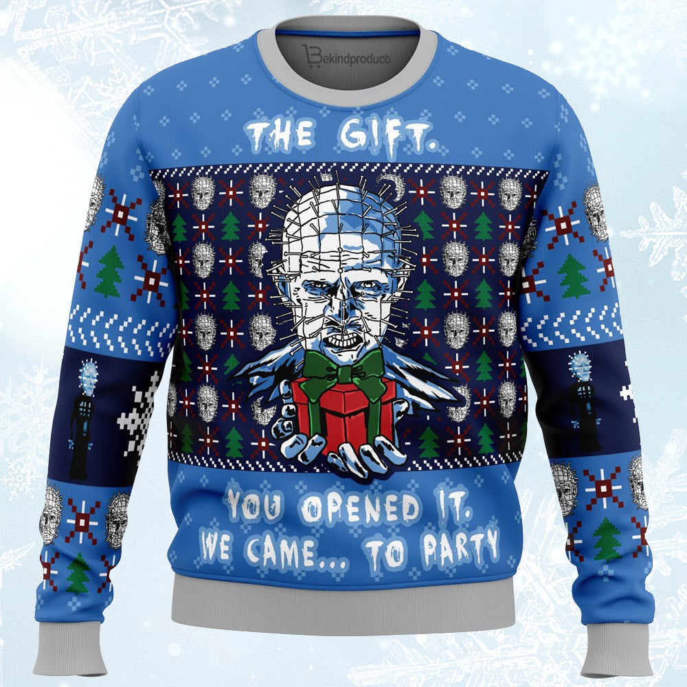 The Gift Hellraiser Ugly Christmas Sweater For Men & Women Christmas Gift Sweater PT128 - WeCustomit