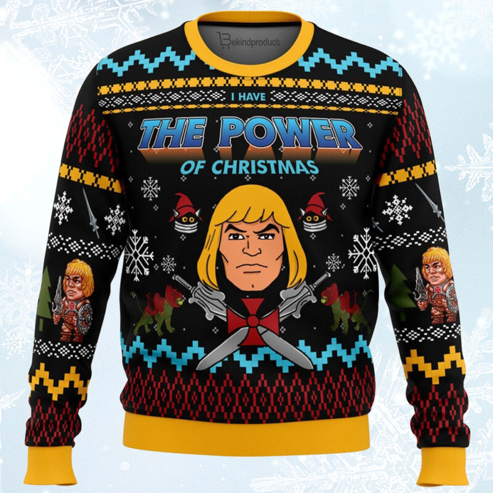 The Good Power of Christmas He-Man Ugly Christmas Sweater For Men & Women Christmas Gift Sweater BH247 - WeCustomit