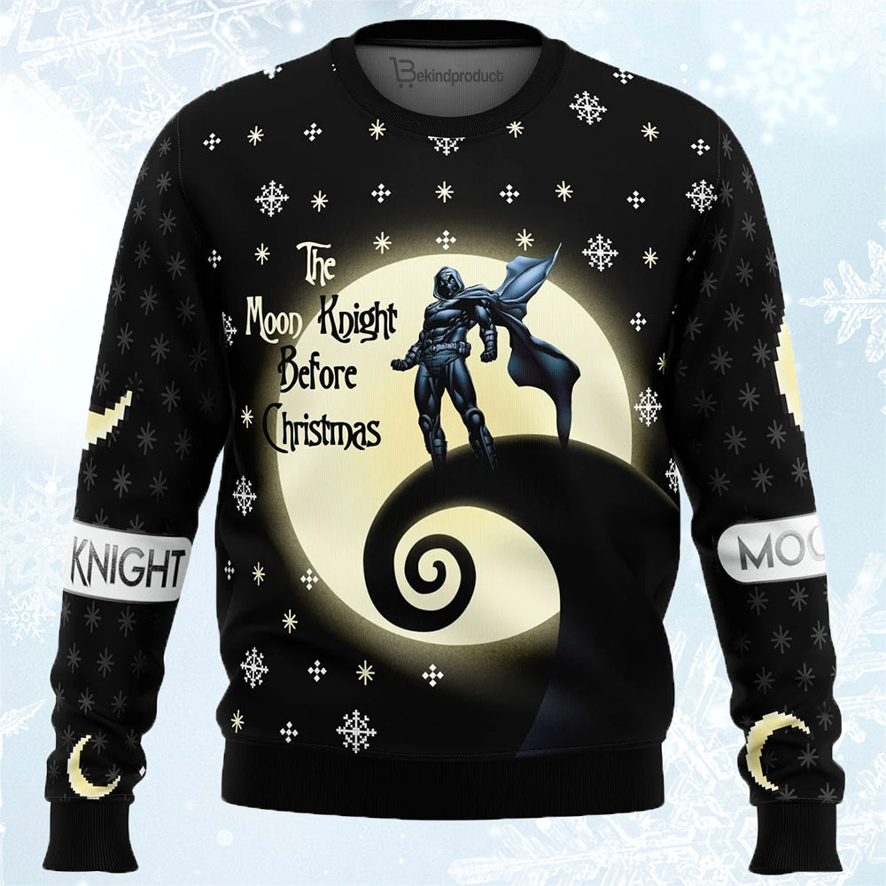 The Moon Knight Before Christmas Ugly Christmas Sweater For Men & Women Christmas Gift Sweater BH485 - WeCustomit