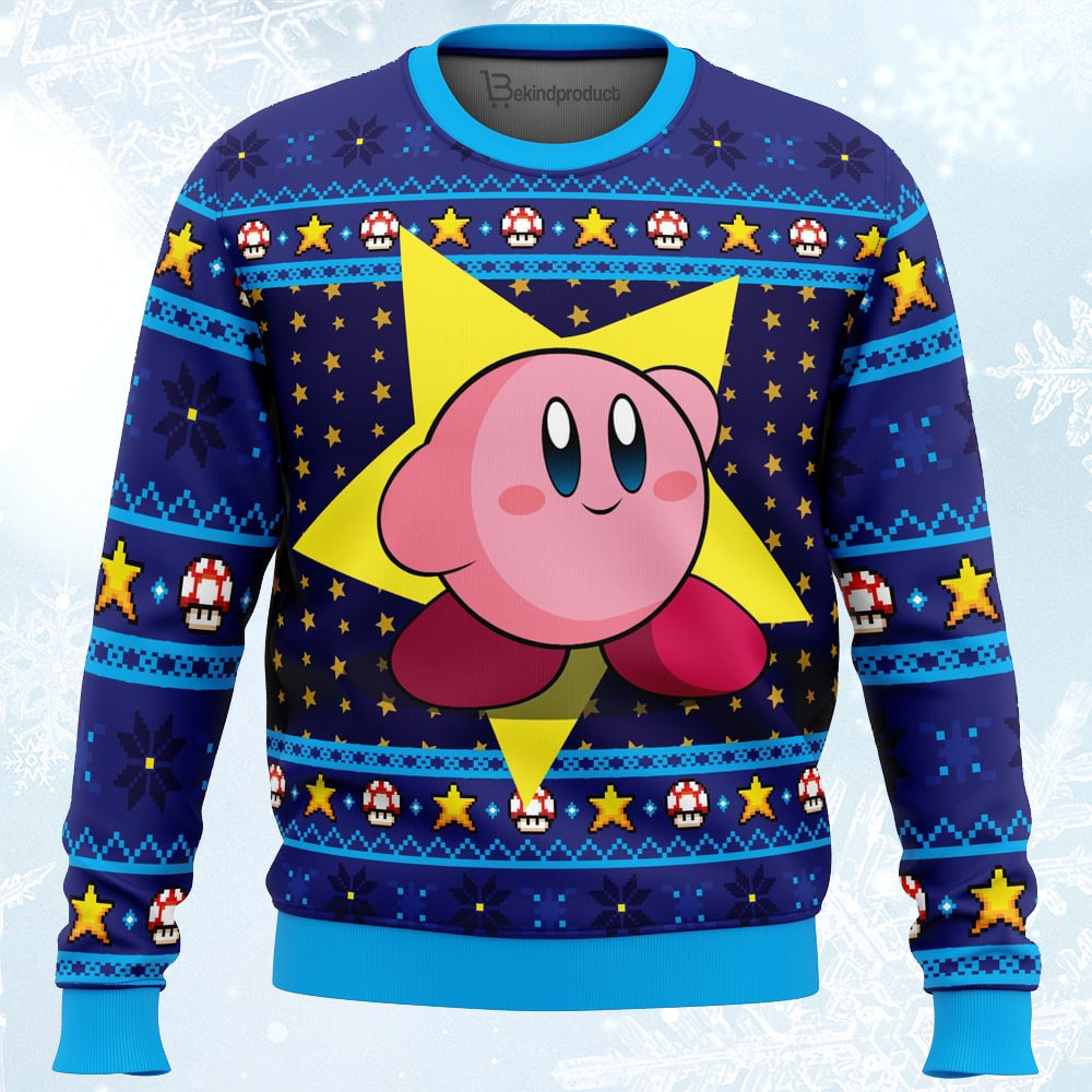 The Pink Hero Kirby’s Dream Land Ugly Christmas Sweater For Men & Women Christmas Gift Sweater PT126 - WeCustomit