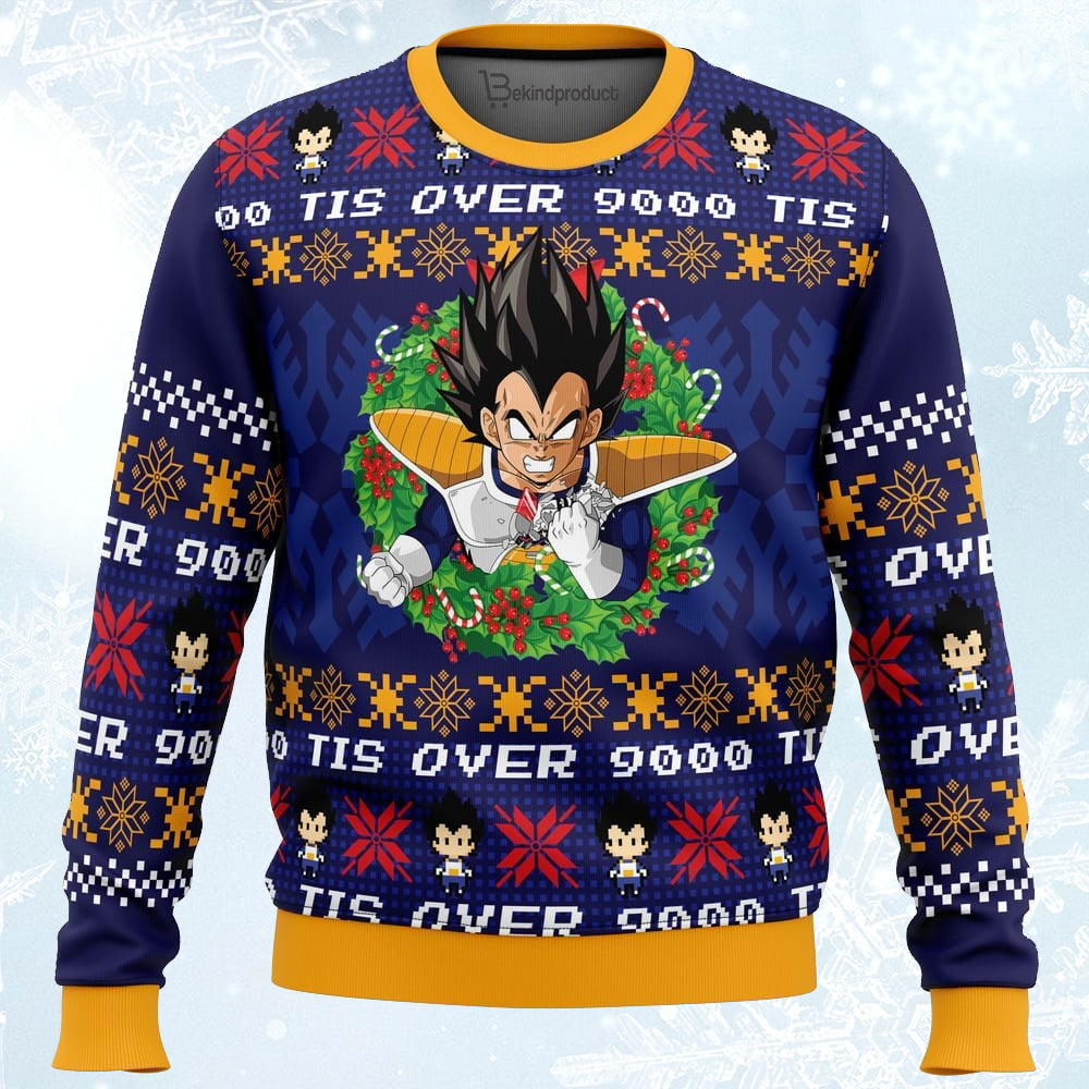 Tis Over 9000 Ugly Christmas Sweater For Men & Women Christmas Gift Sweater PT392 - WeCustomit