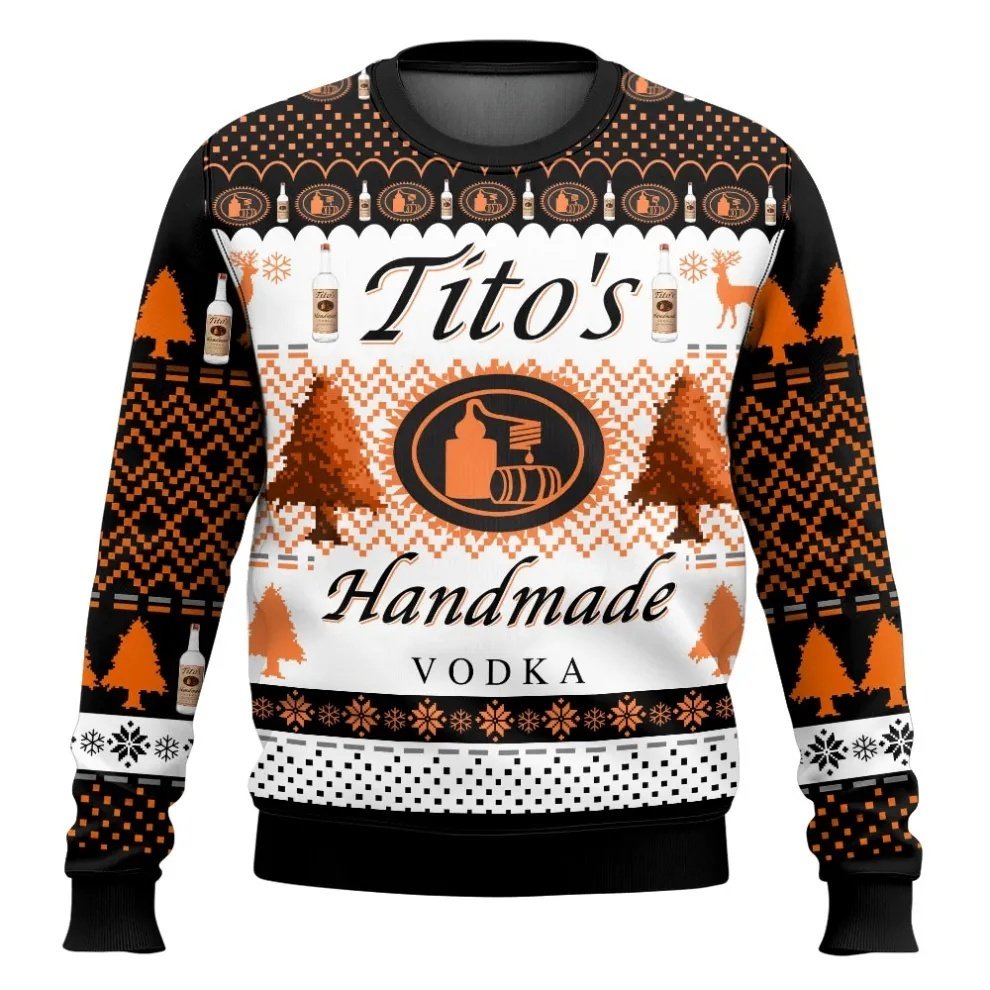 Tito's Handmade Vodka Christmas Tree Ugly Sweater - WeCustomit