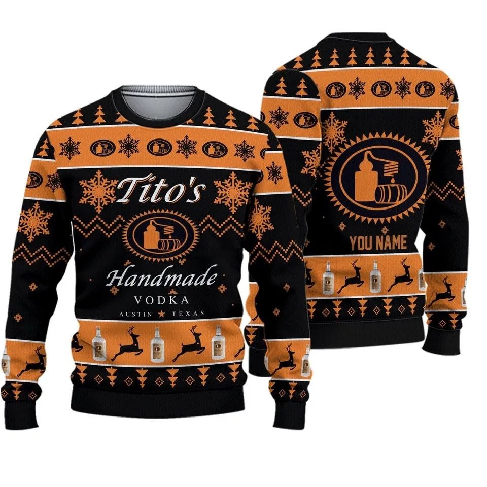 Tito's Winter Snowflakes Ugly Sweater - WeCustomit