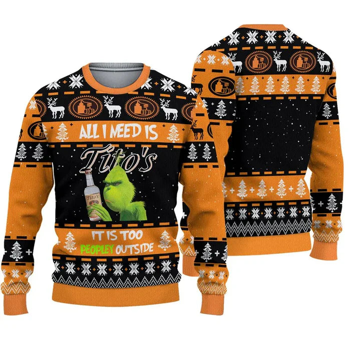 Tito's Is All Grinch Want For Christmas Ugly Sweater - WeCustomit