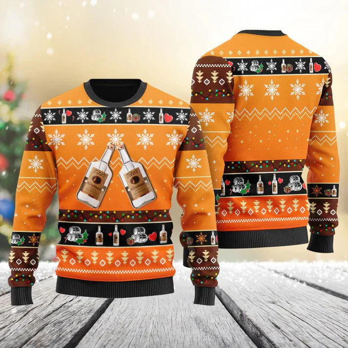 Tito's Snowflakes Ugly Sweater - WeCustomit