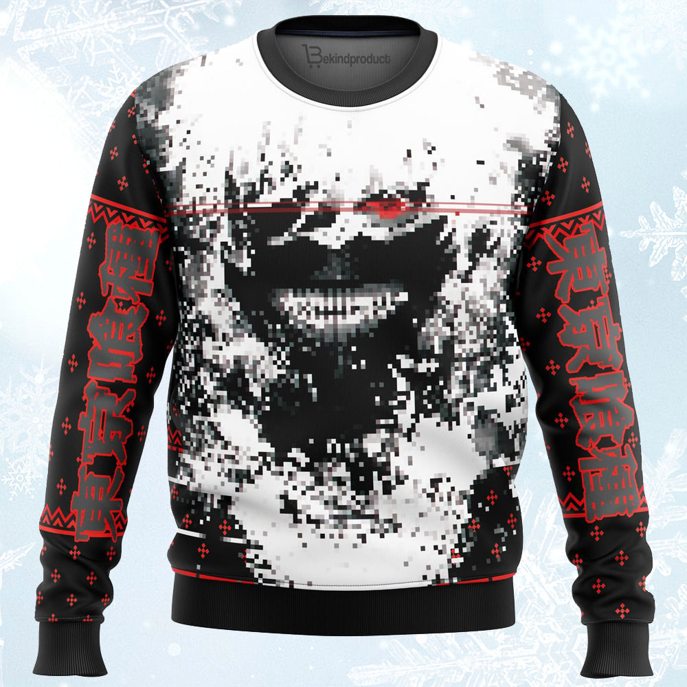 Tokyo Ghoul Kaneki Splatter Ugly Christmas Sweater For Men & Women Christmas Gift Sweater PT354 - WeCustomit