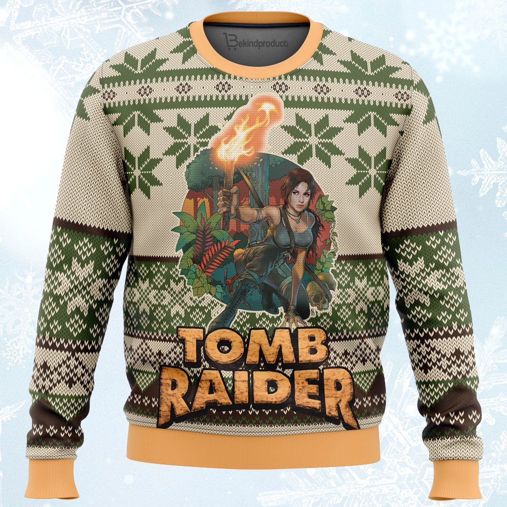 Tomb Raider Ugly Christmas Sweater For Men & Women Christmas Gift Sweater PT741 - WeCustomit
