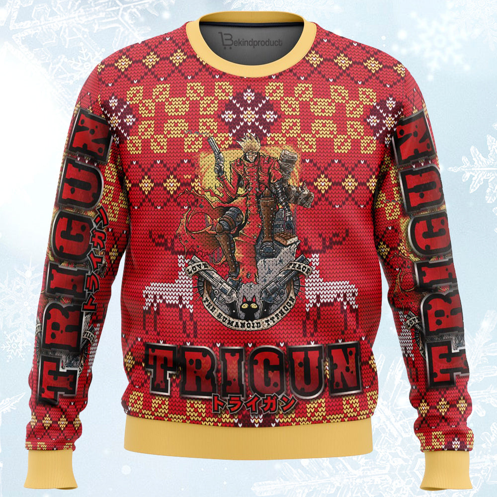 Trigun Alt Ugly Christmas Sweater For Men & Women Christmas Gift Sweater PT243 - WeCustomit