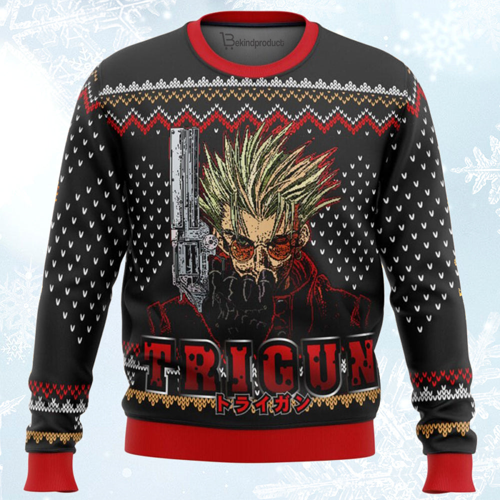 Trigun Vash Emblem Ugly Christmas Sweater For Men & Women Christmas Gift Sweater BH364 - WeCustomit
